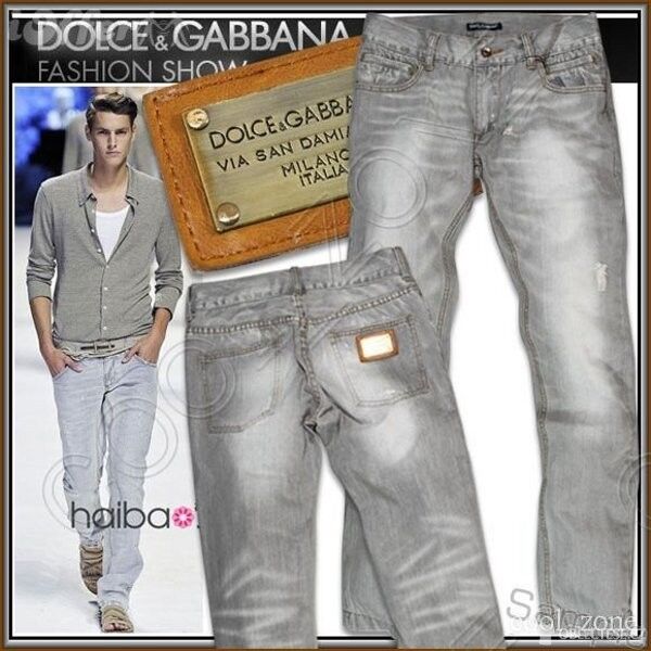 Šedé bělené džíny Dolce & Gabbana